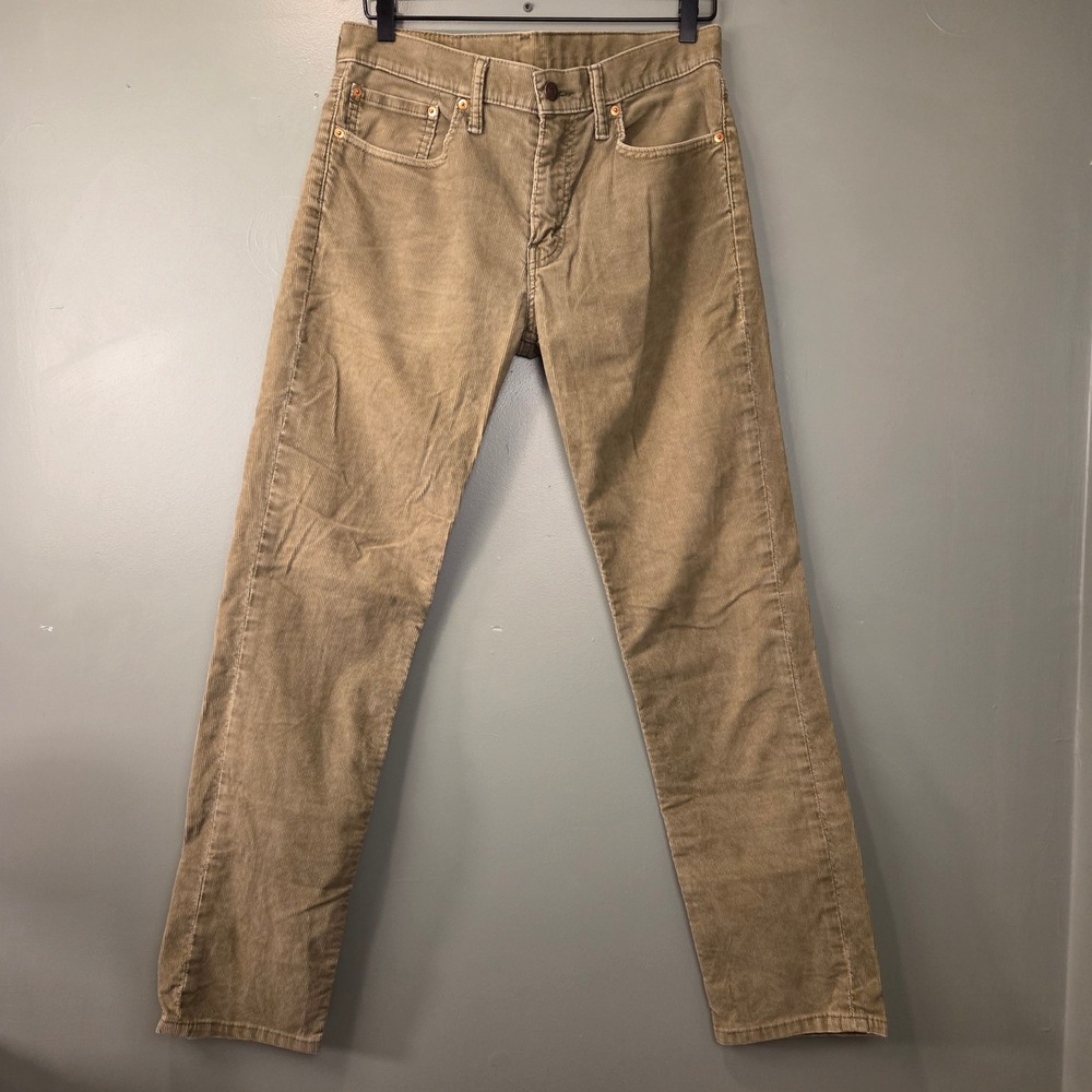 Levi's 511 Men's Slim Fit Corduroy Pants Khaki Green Tan Size 32x32